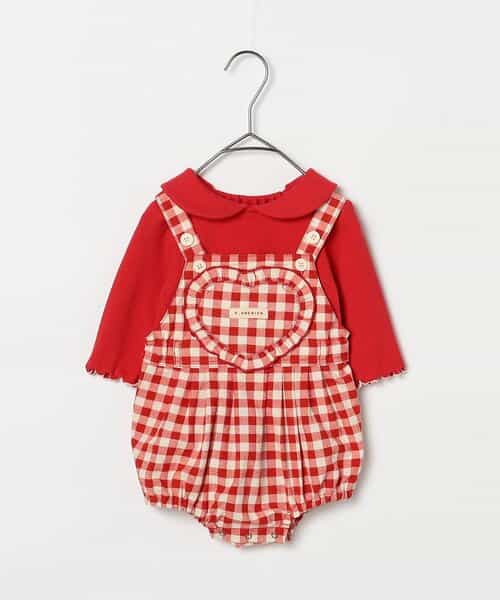 ベビーオーバーオール＆トップスセット リンク