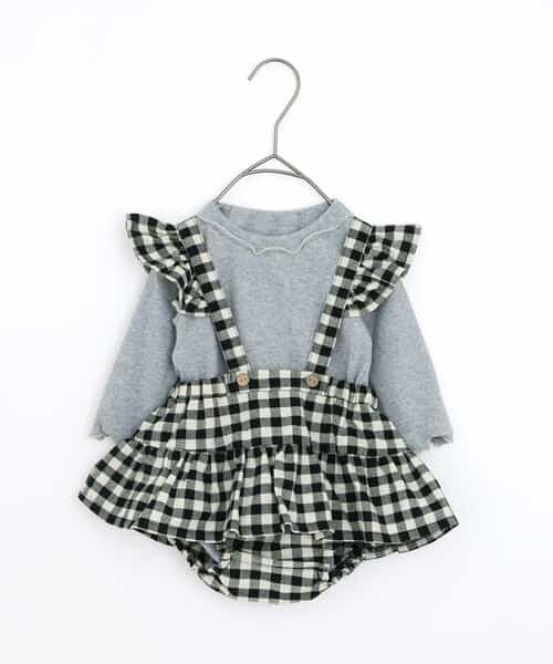 ◇11/3(月)23:59で販売終了◇★SALE★【リンク】2WAYサスペンダースカートブルマ＆ロンパスセット