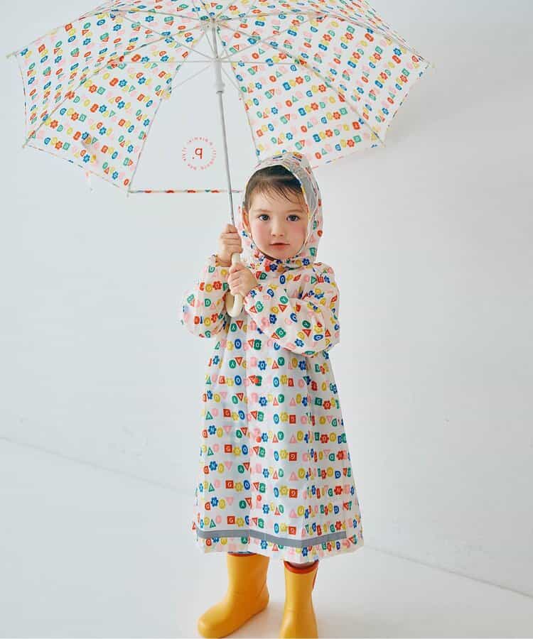 雨の日がたのしい総柄レインコート