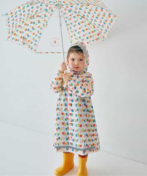 雨の日がたのしい総柄レインコート