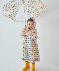 雨の日がたのしい総柄レインコート