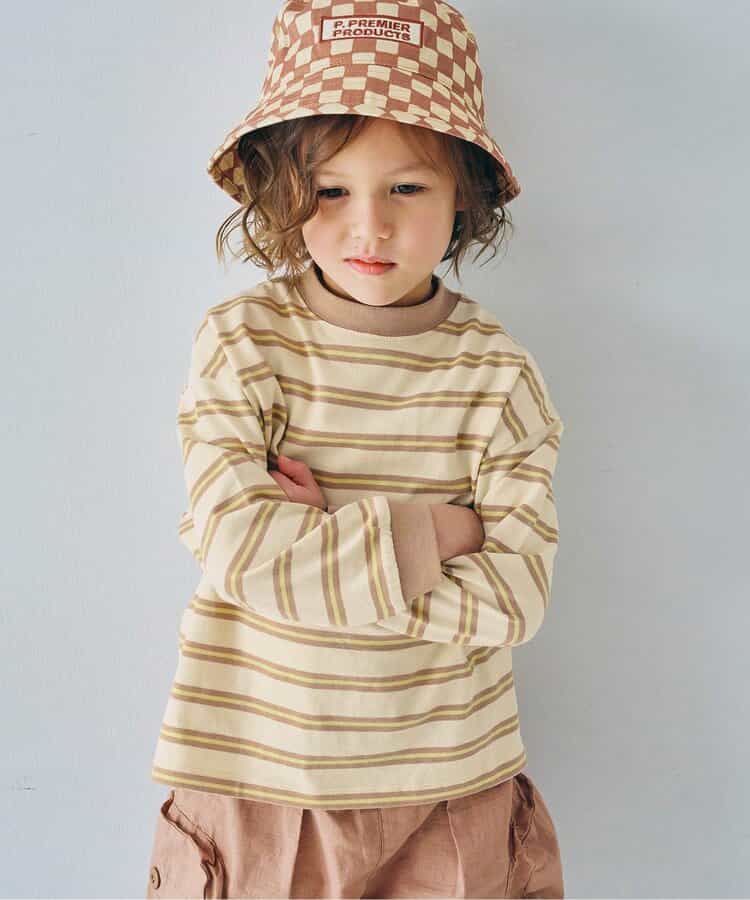 先染めボーダー長袖Tシャツ