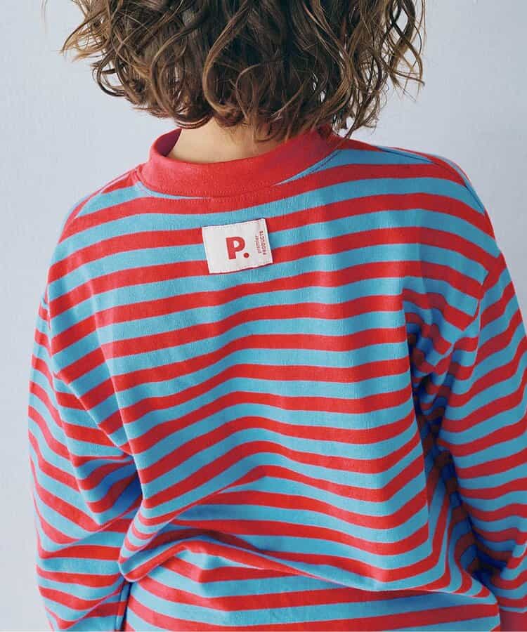 先染めボーダー長袖Tシャツ