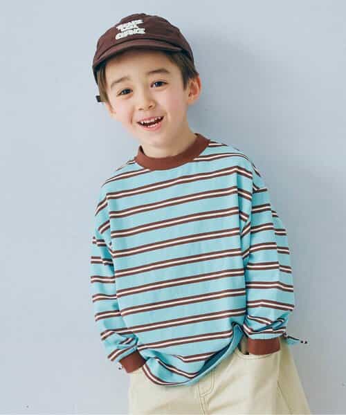 先染めボーダー長袖Tシャツ