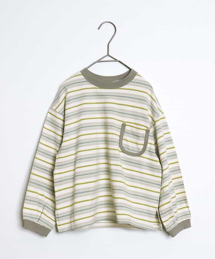 ★SALE★先染めボーダーポケット長袖Tシャツ