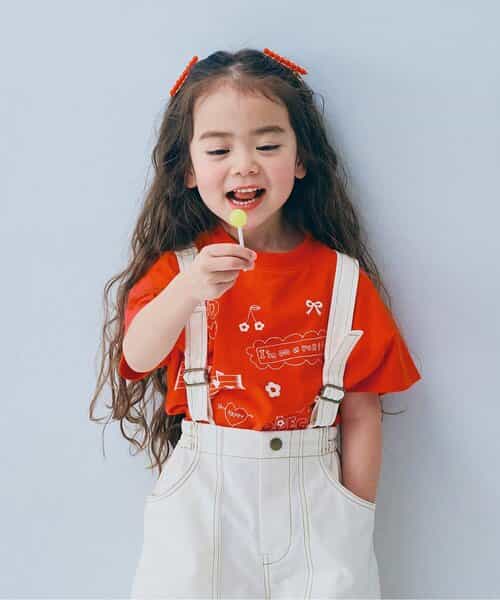 モチーフ刺繍Tシャツ