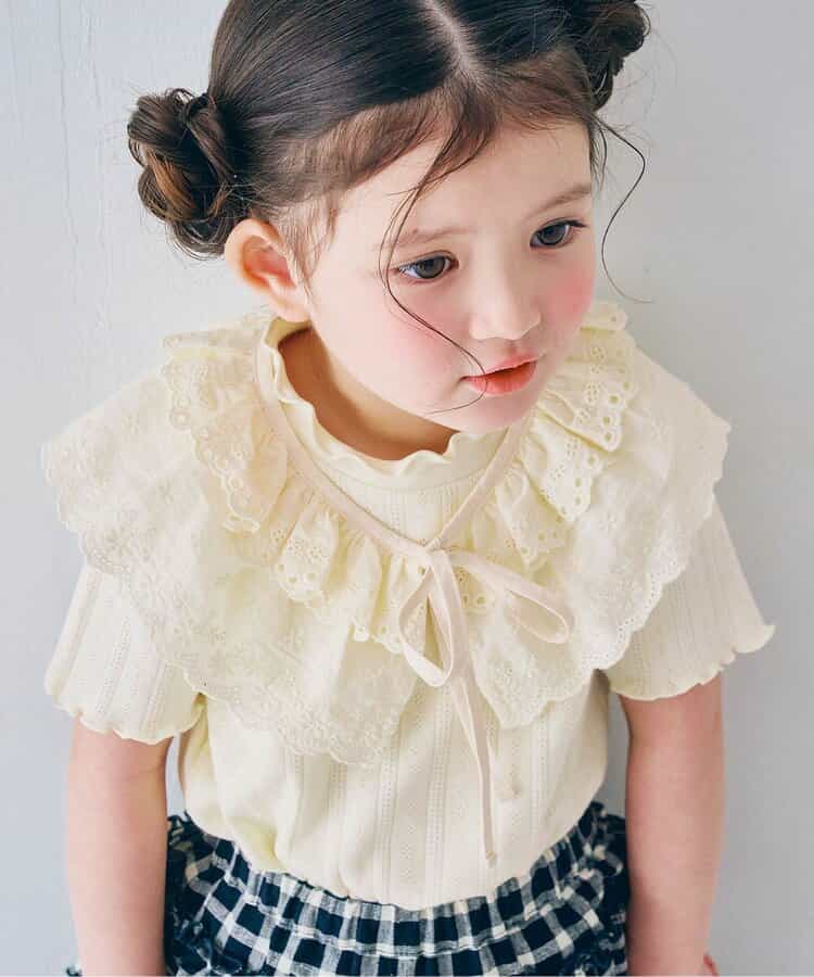 レースつけ衿＆メロウ針抜きTシャツセット