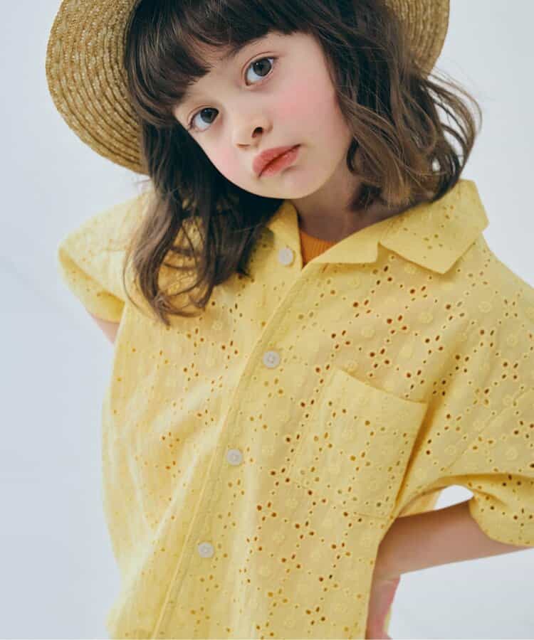 アイレットレース半袖シャツ リンク セットアップ可