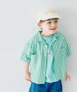 韓国人気 [POLO] ヘビーワイドストライプ半袖Ｔシャツ 古着 90s Polo Ralph Lauren アイボリー×ネイビー ストライプ