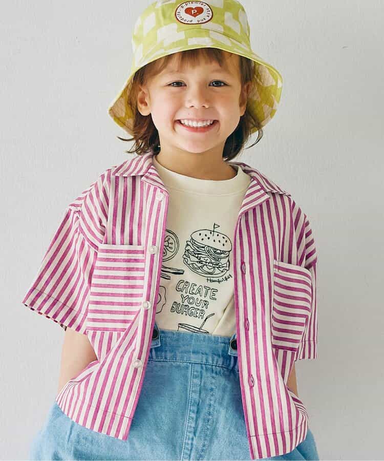 ★SALE★【リンク】ストライプワイド半袖シャツ