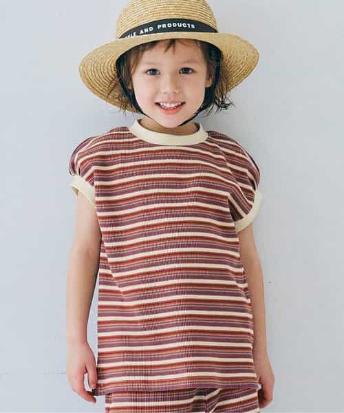 ◇11/3(月)23:59で販売終了◇★SALE★【リンク】マルチボーダーワッフルトップス_セットアップ対応