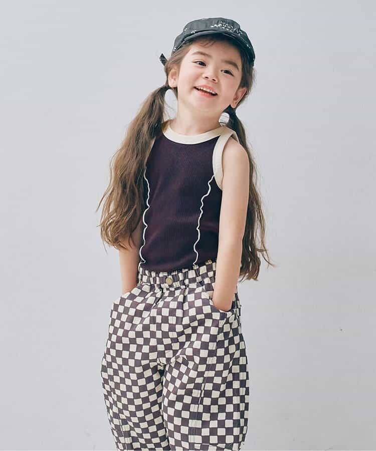 配色メロウリブタンクトップ リンク セットアップ可