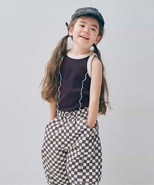 配色メロウリブタンクトップ リンク セットアップ可