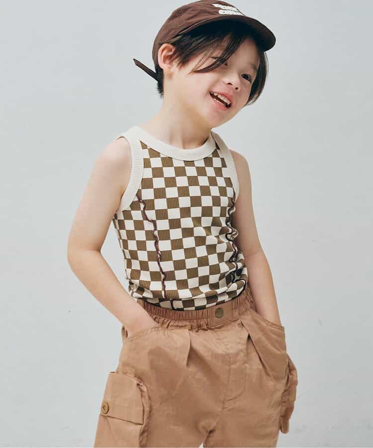 配色メロウリブタンクトップ リンク セットアップ可