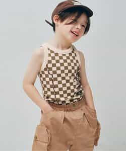 配色メロウリブタンクトップ リンク セットアップ可