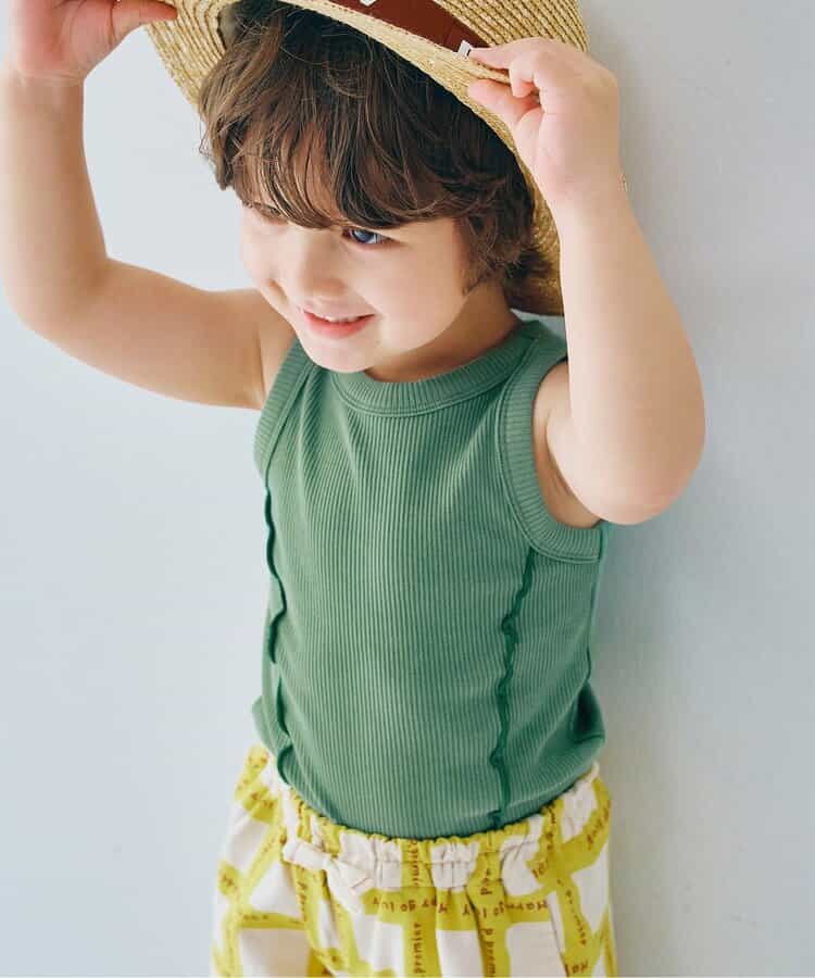 配色メロウリブタンクトップ リンク セットアップ可