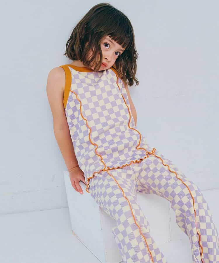 配色メロウリブタンクトップ リンク セットアップ可