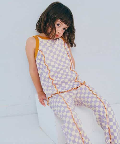 配色メロウリブタンクトップ リンク セットアップ可