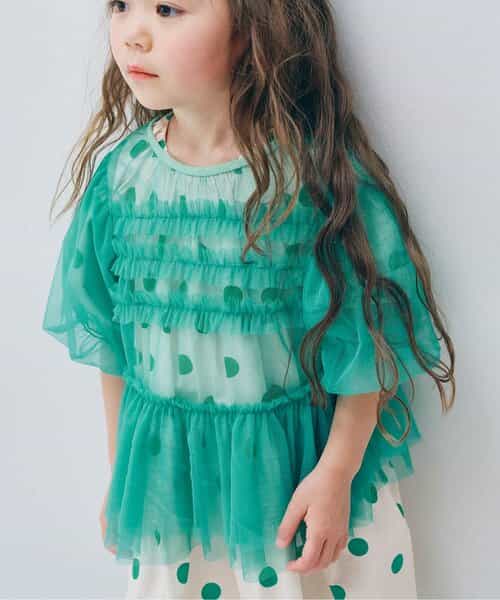 チュールパフスリーブオーバートップス セットアップ可