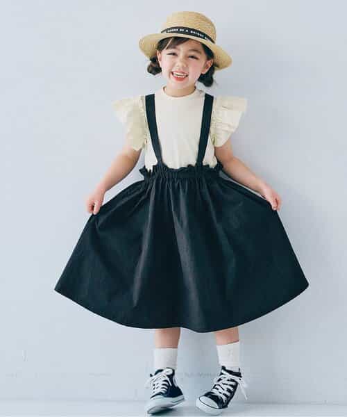 ☆SALE☆2WAYサスペンダースカート＆フリル袖トップスセット