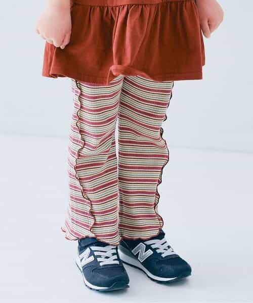 ★SALE★【リンク】マルチボーダーワッフルフレアメロウパンツ_セットアップ対応