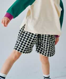 先染めチェックハーフパンツ リンク