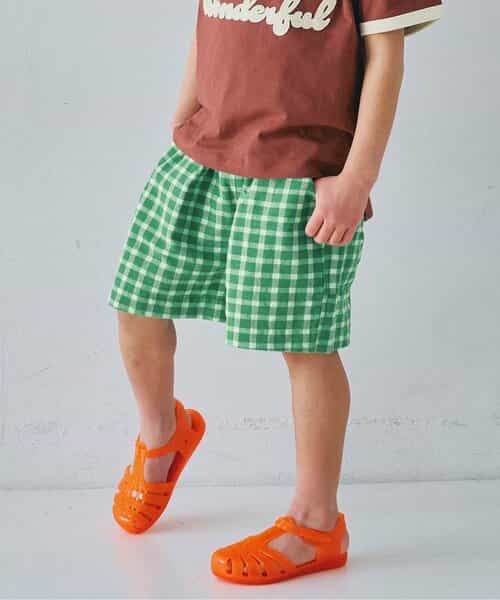 先染めチェックハーフパンツ リンク