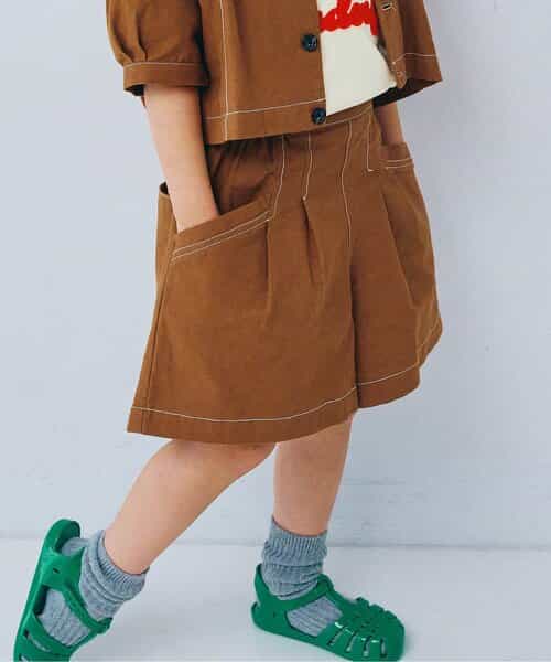 タックキュロットハーフパンツ リンク セットアップ可