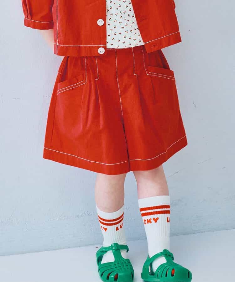 タックキュロットハーフパンツ リンク セットアップ可