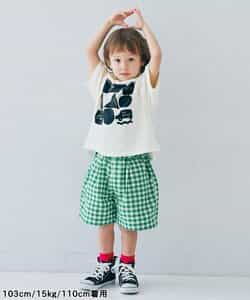familiar クジラチェック柄Tシャツハーフパンツ帽子セット　110cm 再入荷！】【リンク】ギンガムチェックハーフパンツ（P223905