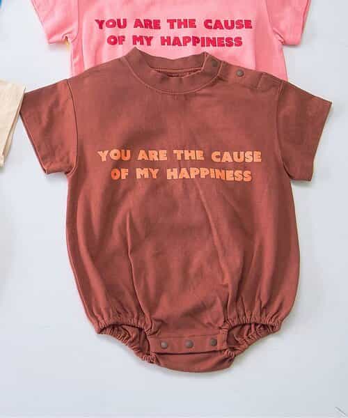 親子お揃いでイロチ買いしたいシンプルロゴTロンパース 全7色 リンク