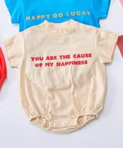 親子お揃いでイロチ買いしたいシンプルロゴTロンパース 全7色 リンク