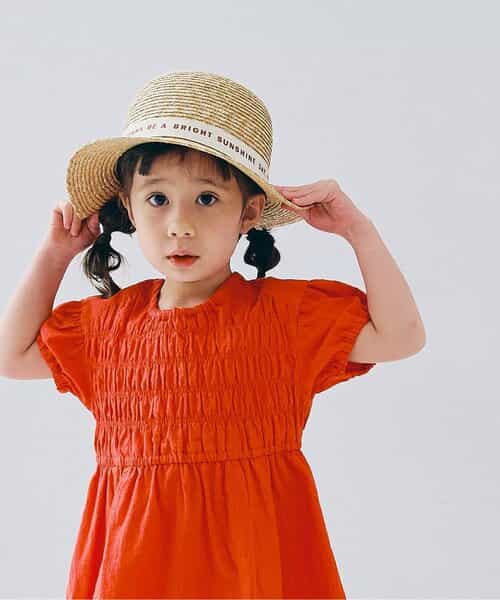 ロゴリボンストローハット