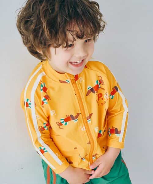 ★予約★袖ラインジップアップラッシュガード リンク セットアップ可