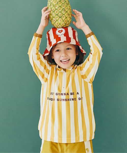 ★SALE★【リンク】ストライプハーフジップラッシュガード_UVカット