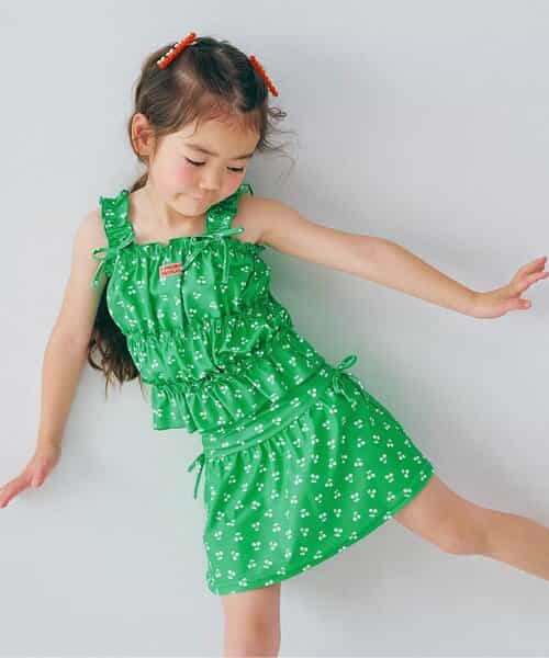 ★予約★シャーリングトップスとスカートボトムのセパレート水着 リンク