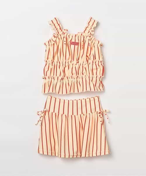 ★予約★シャーリングトップスとスカートボトムのセパレート水着 リンク