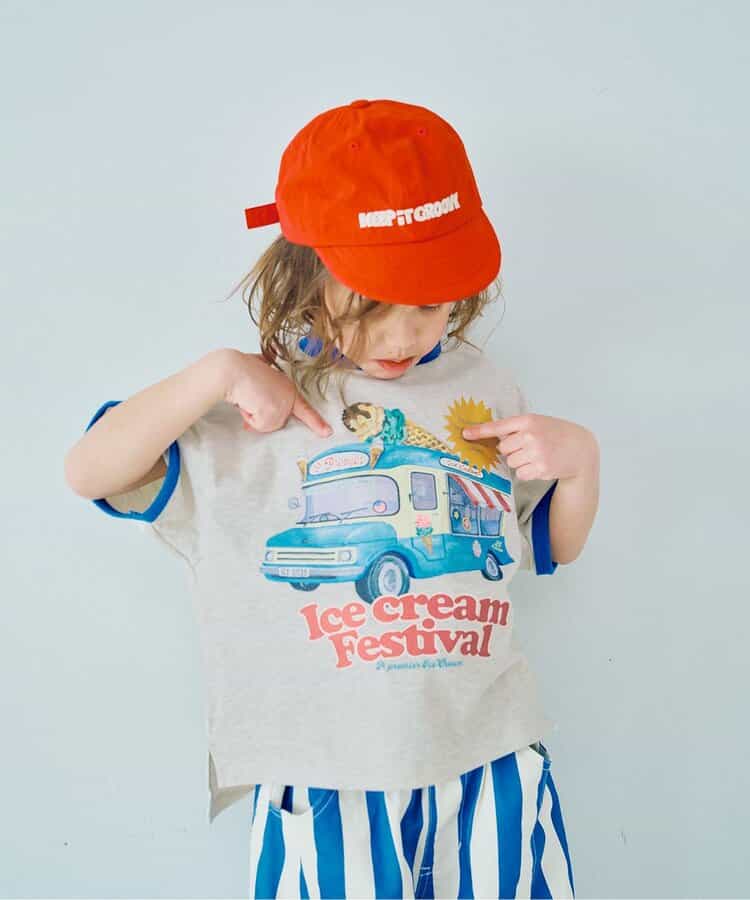 いろんなアイスちょーだいグラフィックリンガーTシャツ 全8色