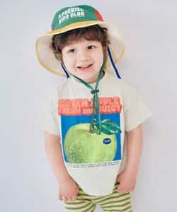 元気いっぱいひまわりとリンゴのグラフィックTシャツ