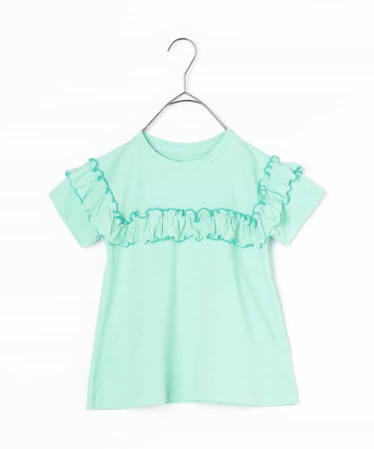 ★SALE★【リンク】イロチ買いしたい配色メロウフリルストレッチTシャツ