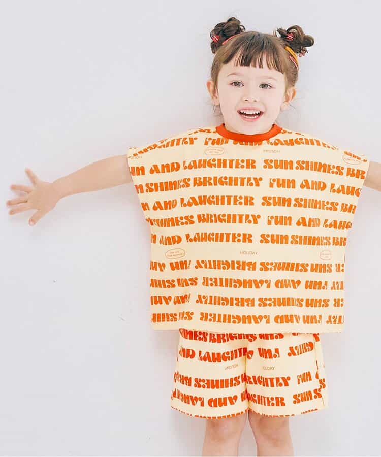 ★SALE★【再入荷！】【リンク】総柄ワイドノースリーブストレッチTシャツ_セットアップ対応