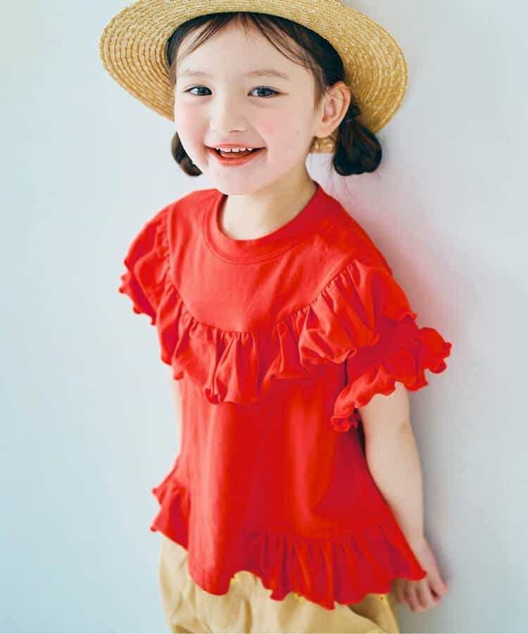 エアリーストレッチフリルメロウTシャツ