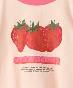 90s ジャージーズ　フラワー　リンガーTシャツ　果物　フルーツ 90s USA製 フルーツ イラスト プリント Tシャツ メンズ