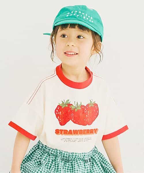 再入荷！】 フルーツだいすきグラフィックリンガーTシャツ