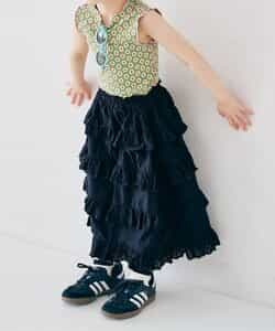 スカートにもなる２WAYティアードフリルワンピース リンク