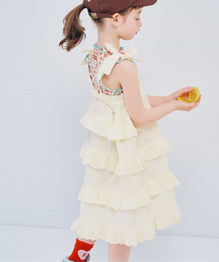 スカートにもなる２WAYティアードフリルワンピース リンク