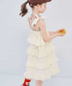 スカートにもなる２WAYティアードフリルワンピース リンク