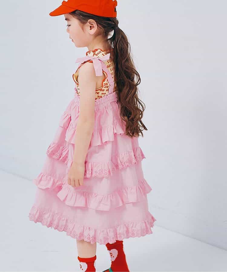 スカートにもなる２WAYティアードフリルワンピース リンク