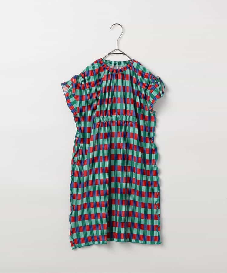 さらさら涼しいエアリープリーツ総柄ワンピース リンク