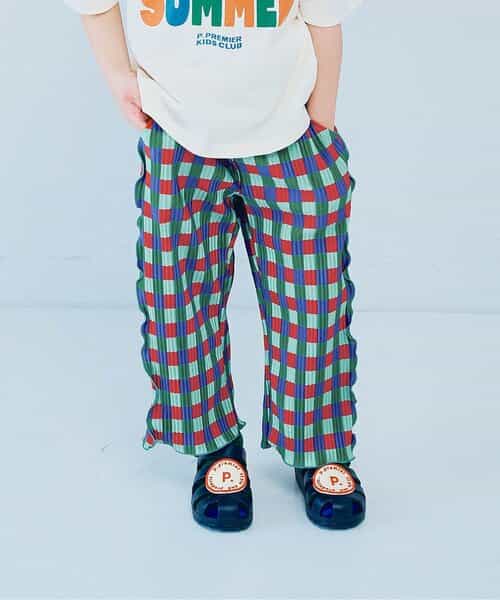 さらさら涼しいエアリープリーツ総柄ワイドパンツ リンク